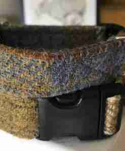 Scrufts’ Spitfire Harris Tweed Velvet Lined Dog Collar