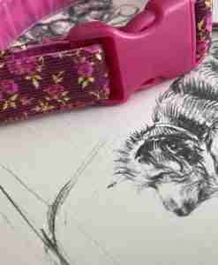 Scrufts Plumpton Floral Corduroy Dog Collar with Velvet Lining