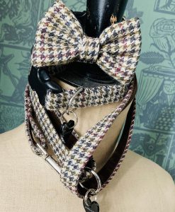 Scrufts Maxwell Yorkshire Tweed Velvet Lined Dog Collar and Lead