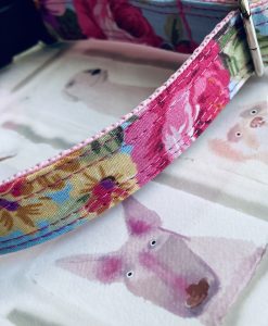 Alternative view of Scrufts' Petal Summer Pink Velvet Dog Lead