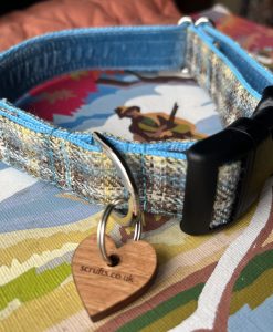 Scrufts Harvest Donegal Tweed Dog Collar with Velvet Lining